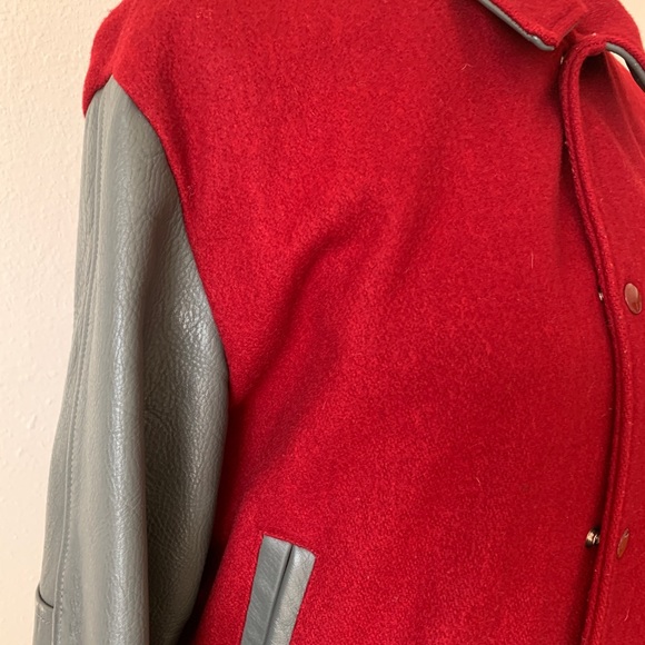 Made in USA, Vintage wool&leather varsity jacket M - Picture 2 of 8
